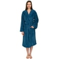 thumbnail image 3 of TowelSelections Women's Robe Soft Plush Fleece Hooded Spa Bathrobe Small/Medium Deep Water, 3 of 6