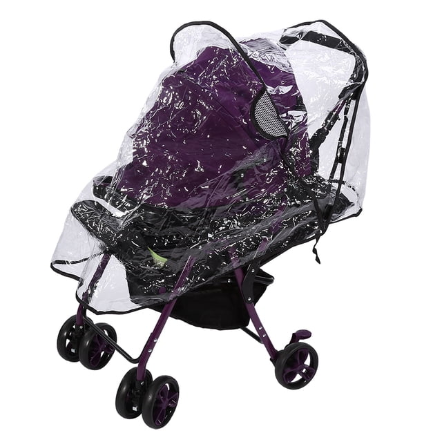 Funda para lluvia para cochecito, cochecito de bebé transpirable para exteriores, protector para silla de paseo, funda para lluvia para cochecito, compacta y ligera