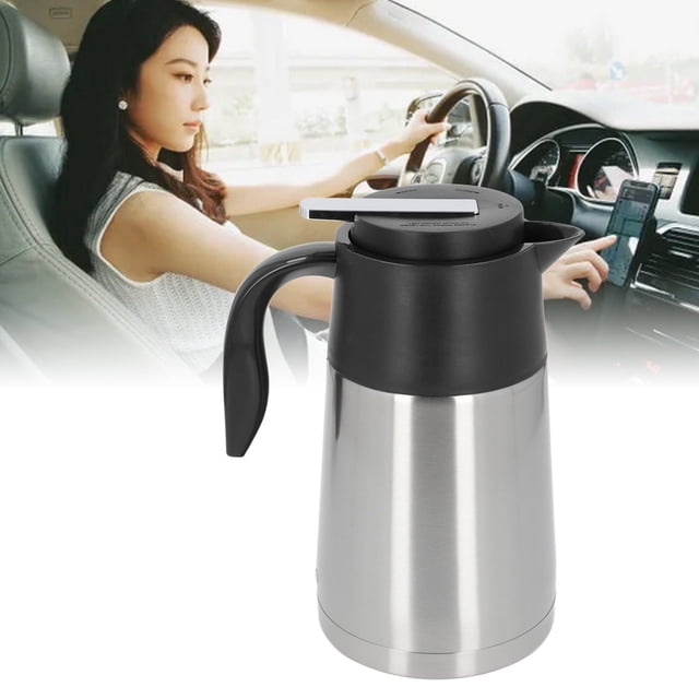 Car Kettle Water Boiler, Multi Functional Portable Overheating Protection Large Capacity Car Kettle Boiler Stainless Steel and Plastic for Group Travel