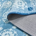 thumbnail image 6 of SAFAVIEH Martha Stewart Cory Floral Machine Washable Area Rug, Blue/Beige, 5' x 8', 6 of 11
