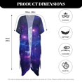 thumbnail image 6 of SCRAWLGOD Galaxy Butterfly Print Womens Swimsuit Coverup Loose Open Front Beach Cover Up Quick Dry Lightweight Bathing Suit Cover Up, 6 of 6