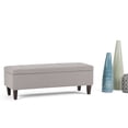 thumbnail image 4 of Simpli Home Monroe 48 inch Wide Contemporary Rectangle Storage Ottoman in Cloud Grey Linen Look Fabric, Assembled, 4 of 6