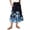 A1-Blue51, variant on XIAOCHA Womens Summer Midi Skirt Floral Dot Print Elastic High Waist Tiered Ruffle Casual Swing Skirts