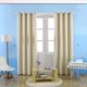 thumbnail image 2 of Cortinas opacas con ojales sólidos con aislamiento térmico para sala de estar (beige 1 panel 39x98in), 2 of 8