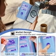 thumbnail image 4 of Allytechgroup Wallet Phone Case for Google Pixel 6 Pro, PU Leather Cards Slots RFID Blocking Flip Cover Metal Strap Hand Wrist Shockproof Stylish Case for Women Girls, Blue, 4 of 8
