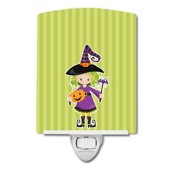 Caroline's Treasures BB9155CNL Halloween Witch #2 Ceramic Night Light, 6x4x3", multicolor