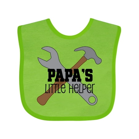 

Inktastic Papa s Little Helper Boys Baby Bib