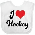 thumbnail image 3 of Inktastic I Love Hockey Girls Baby Bib, 3 of 4
