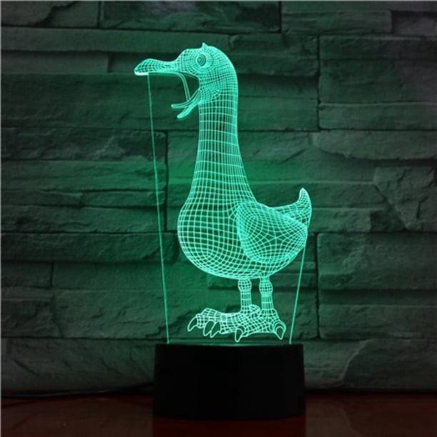Lámpara de mesa con luz nocturna Goose 3D LED para dormitorio infantil