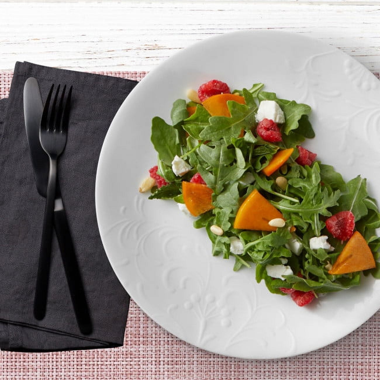 Corelle Madeline Embossed 12-Piece Glass Dinnerware Set (Service for 4)