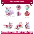 thumbnail image 2 of DolliBu I LOVE YOU Cotton Candy Plush Sunday Rainbow Unicorn - Cute Stuffed Unicorn Animal with Red Heart Plush for Valentines, Anniversary, Romantic Date, Boyfriend, or Girlfriend Gift - 10.5 Inches, 2 of 6