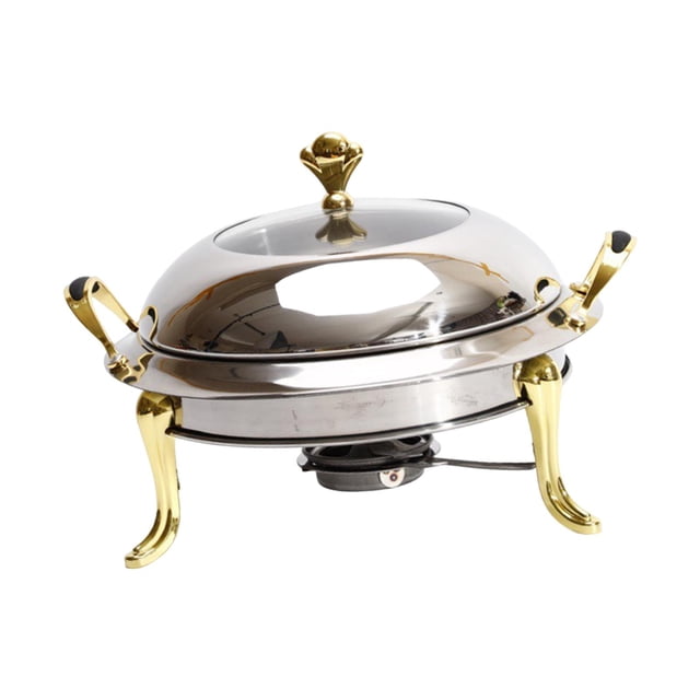 simhoa Buffet Food Warmer Portable Cookware Alcohol Stoves for Travel Picnic Kitchen Gold