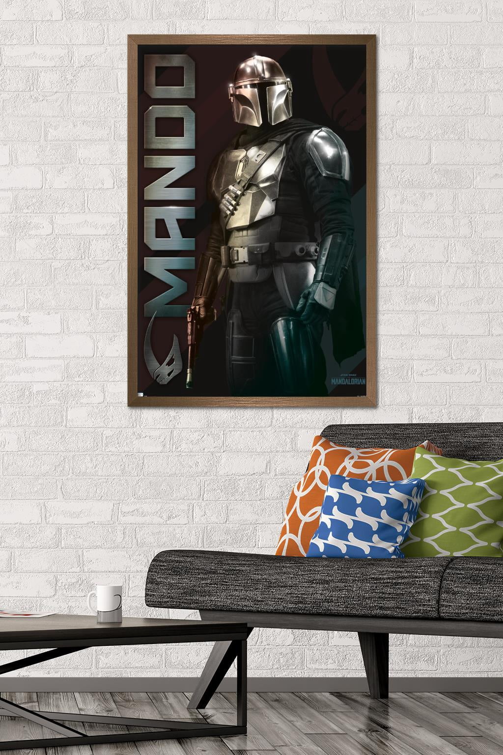 Star Wars: The Mandalorian - Name Wall Poster, 22.375" x 34", Framed