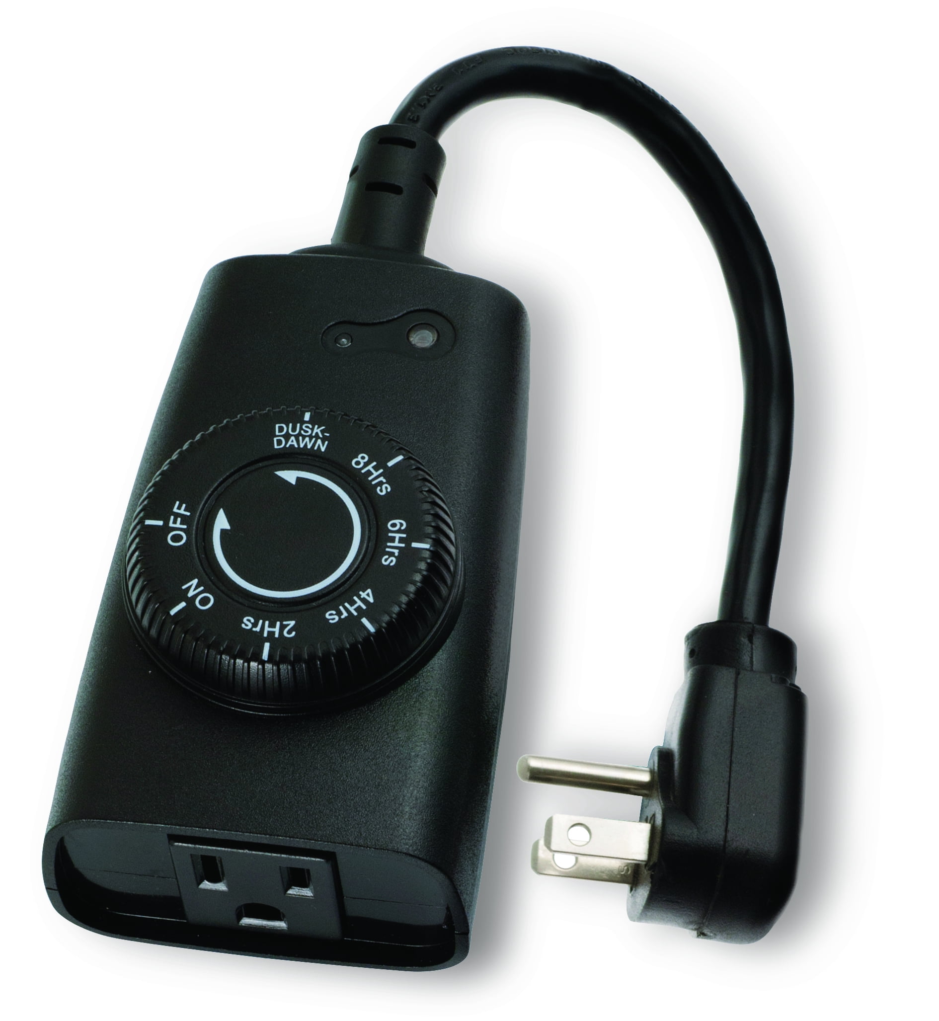 Hyper Tough Outdoor Grounded Photocell Dust to Dawn Timer, Single