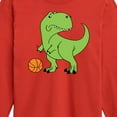thumbnail image 3 of Instant Message - Trex Basketball - Toddler & Youth Long Sleeve Graphic T-Shirt, 3 of 6