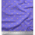 thumbnail image 1 of Soimoi Tissu Poly Georgette Imprimé Feuilles & Roses Floral pour Couture au Mètre 42 Pouces de Large, 1 of 3