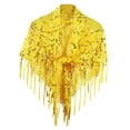 thumbnail image 5 of Women's Shawl Wrap Casual Accessories Sequin Shawl for Festival Summer Party Yellow, 5 of 7