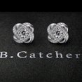 thumbnail image 5 of Pendientes retro creativos de moda Yashi Pendientes de trébol de cuatro hojas con diamante blanco, 5 of 5