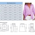 thumbnail image 3 of Girls Cardigan Spring And Summer Simple Solid Color Lapel Three Quarter Sleeve Buttons Cotton And Tops Blouse Cardigan Jacket, 3 of 7