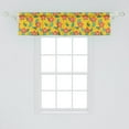 thumbnail image 2 of Ambesonne Floral Window Valance, Flowering Meadow Retro Cottage Cabin Yard Pattern Countryside Theme, Curtain Valance for Kitchen Bedroom Decor with Rod Pocket, 54" X 12", Dark Coral Yellow, 2 of 3