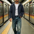thumbnail image 4 of KyCheLot Mens Windbreaker Jackets Zip up Pockets Hooded Warmth Outdoor Causal Business Coat, 4 of 6