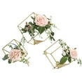 thumbnail image 3 of Artificial Flowers Pink Roses 25pcs Real Looking Fake W/Stem Rose Head Wedding, 3 of 3