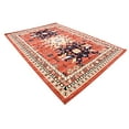 thumbnail image 2 of Unique Loom Taftan Collection Geometric Tribal Area Rug, 7 x 10 Feet, Terracotta/Ivory, 2 of 5