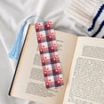 thumbnail image 4 of Kdxio Heart Plaid Print Metal Tassel Bookmarks,Perfect Gift for Art Lovers and Bookworms Metal Bookmarks for Women, 4 of 8