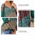 thumbnail image 5 of Blusas De Manga Larga Con Cuello En V Blusas De Manga Larga Con Estampado Floral Blusa Informal Para Mujer Blusa De Manga Larga Con Cuello En V Jersey Con Cordón Estampado Floral ANGGREK  No, 5 of 5