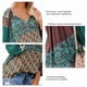 thumbnail image 5 of Blusa Con Cuello En V, Suéter Cómodo Para Mujer Blusa Informal Estampado Floral Cordón Transpirable Para El Trabajo Para Dama Para Ir De Compras ANGGREK  Otros, 5 of 5