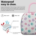 thumbnail image 3 of Lunch Bag Lunch Box for Women Reusable Insulated Lunch Bags,Water-Resistant Pink and Purple Seashells Cooler Lunch Tote Bag, Large Capacity for Work Travel Picnic, 3 of 6
