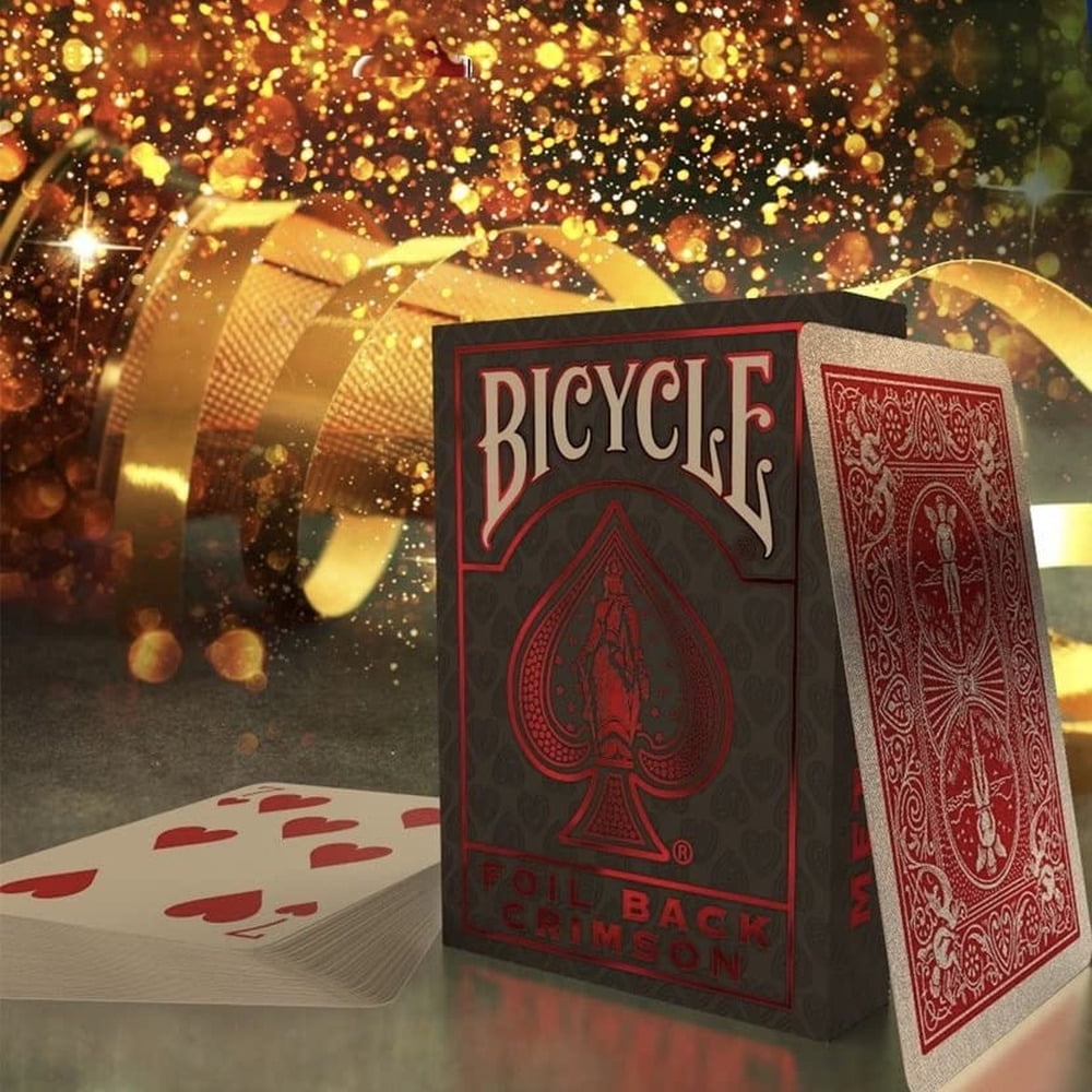 Bicycle MetalLuxe Foil Back Crimson Playing Cards (Pack of 48