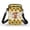 Calf and Sunflower Pattern, variant on Adjustable Shoulder Strap Sling Bag Polyester, Vintage Women Messenger Bag, Heart Ghost Pattern