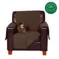 thumbnail image 4 of FurHaven Pawprint Non-Skid Sofa and Chair Furniture Protector for Dogs and Cats - Chair, Dark Brown, 4 of 11