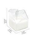 thumbnail image 4 of Jarra de cartón de leche de vidrio, jarra de cartón de leche Kawaii transparente, Mini jarra de crema, contenedor de 12 Oz, 1 Uds., 4 of 5