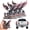 Style B, variant on USA Faith, Family & Freedom Metal Emblem, 3D Metal Patriotic Car Decal Badge Edition Auto Emblem Eagle & USA Letters, for Trucks, Automotive, SUV, Motorcycle RV Vehicle Tailgate(4pcs)