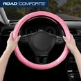 thumbnail image 5 of Car Steering Wheel Cover - Microfiber Leather Steering Wheel Wrap Sports 14.5-15 Inch Steering Wheel Cover Non-Slip for Men Women Pink & Pink Color, 5 of 15
