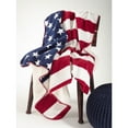 thumbnail image 2 of SARO TH704.R5060 50 x 60 in. US Flag Design Sherpa Soft & Cozy Throw Blanket  Red, 2 of 3