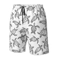thumbnail image 5 of Naloa Hand Drawn Turtle Men's Beach Shorts, Surfing shorts, Swim trunks, Quick Dry Swim Trunks for Surfing Beach Fun - XX-Large, 5 of 9