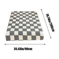 thumbnail image 3 of Yoloke Checkers Game Fitted Sheet, Geometric Grid Style Monochrome Squares in Traditional Game Board Design, Bed Cover with All-Round Elastic Deep Pocket for Comfort(36x79Inch), 3 of 5
