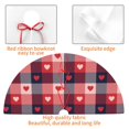thumbnail image 4 of Yiaed Heart Plaid Print Christmas Tree Skirt , Tree SkirtsTree Mat for Christmas Winter Holiday Indoor Decorations-30", 4 of 7