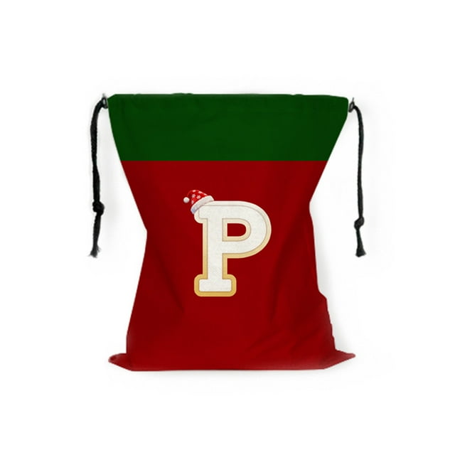 Bolsa de Almacenamiento Del Árbol de Navidad Bolsa de Regalo de Navidad de 26 Cartas 12.2x14.96In Rojo Poliéster con Cordón Bolsas de Regalo de Navidad