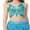 Blue Green, variant on Women's Short Tops with Shiny Sequins Embellished Irregular Butterfly Look Sleeveless Camisole Vest