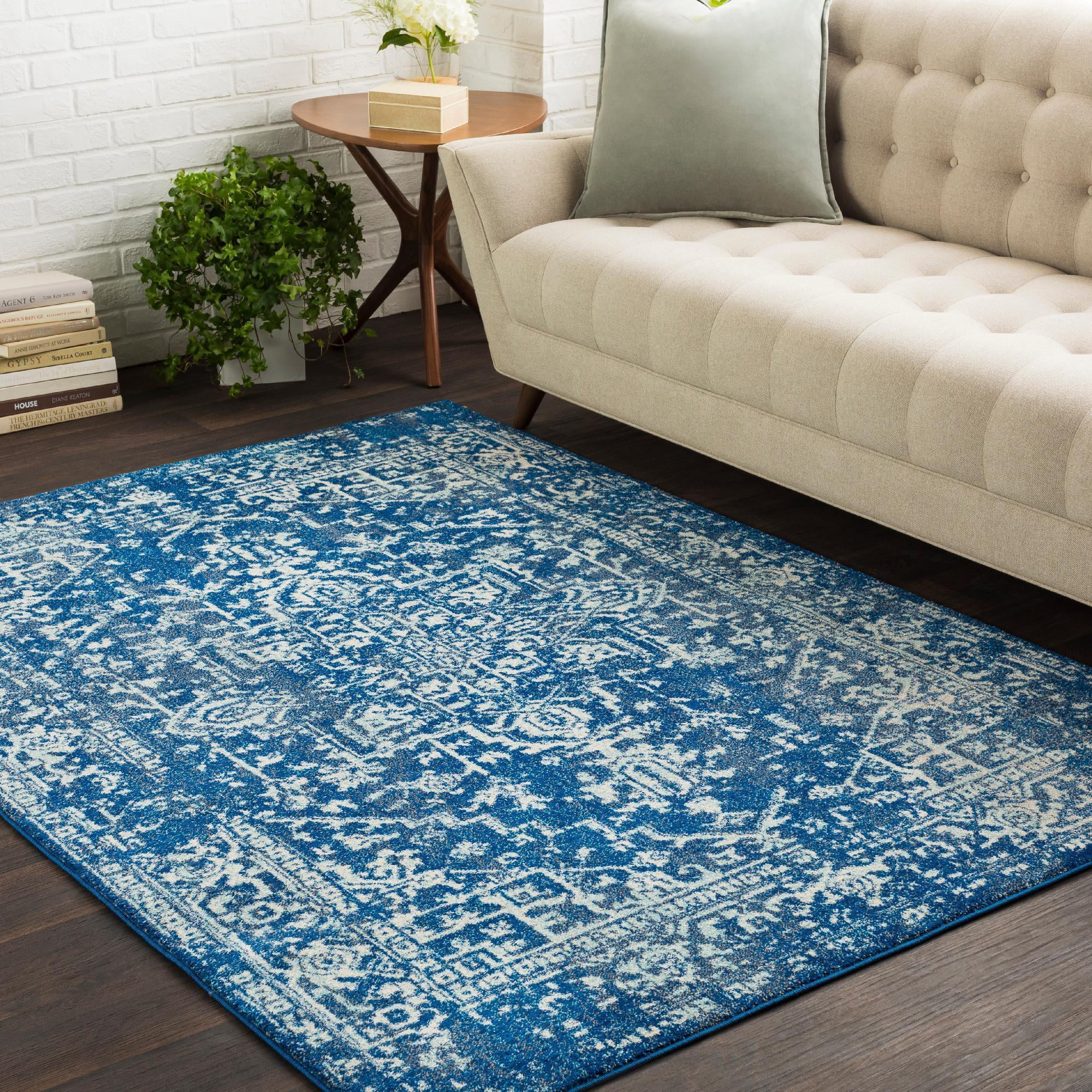 Mark&Day Area Rugs, 4x6 Amelia Traditional Dark Blue Area Rug (3'11" x