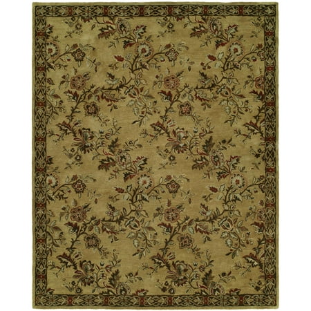K2 Floor Style Newport Mansions Gold Hand-Tufted Wool Area (Best Mansion Tour In Newport)