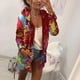 thumbnail image 2 of Abrigo con estampado de teñido de corbata para mujer a la moda, prendas de vestir, sudadera, chaqueta con capucha, abrigo, Tops Pompotops gfhjh12361, 2 of 6