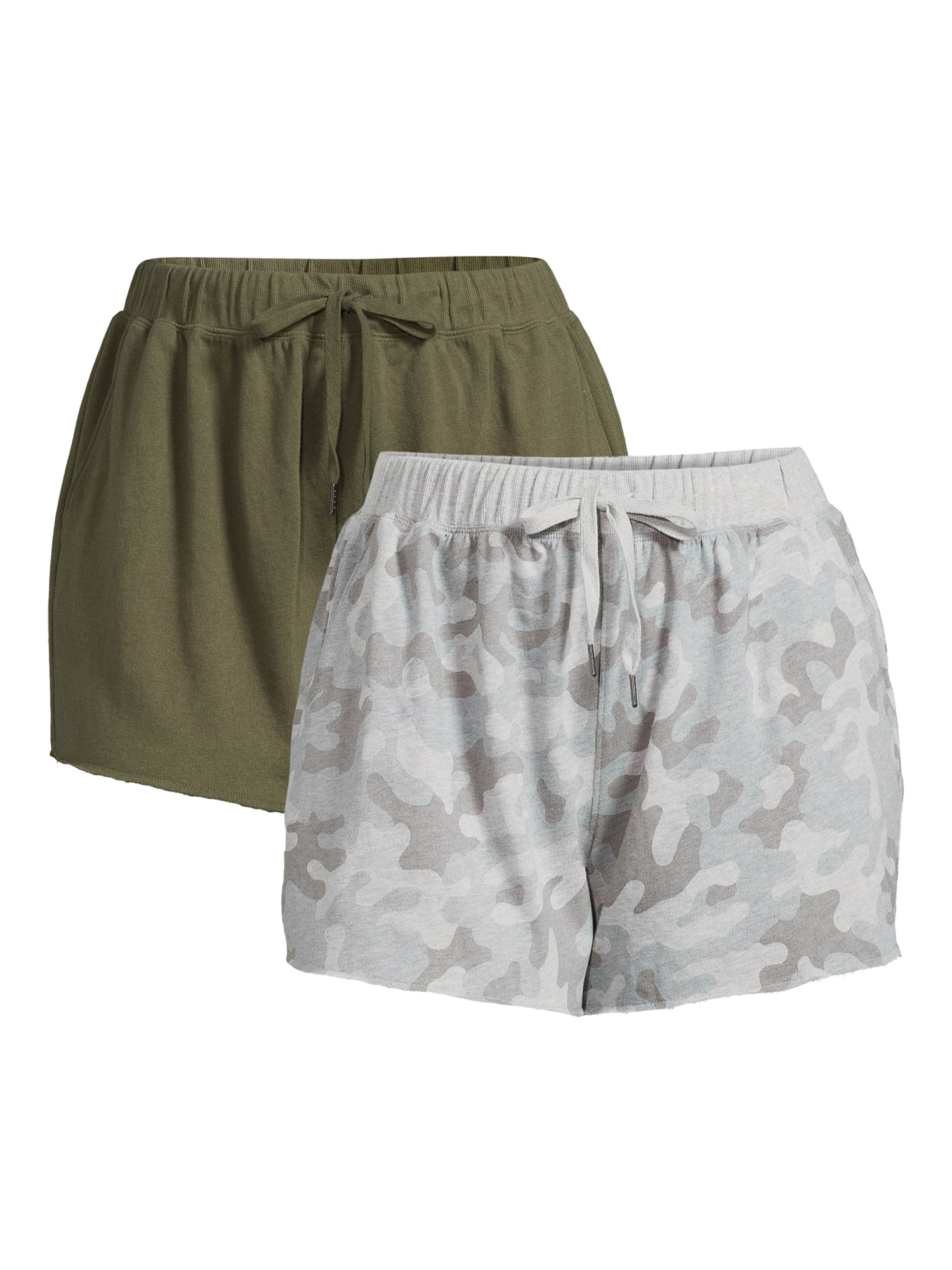 Plus Size Ribbed Knit Shorts 