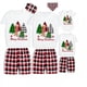 thumbnail image 1 of Pijama familiar navideño a juego Conjunto de pijama corto gris con árbol de perro salchicha feliz Navidad, 1 of 3