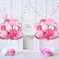 thumbnail image 2 of Pink Balloons Set, 60PCS Hot Pink Latex Balloons, 12 Inch Confetti Balloon Metallic Silver Balloons for Girls Women Baby Shower Wedding Birthday Party Decorations, 2 of 5