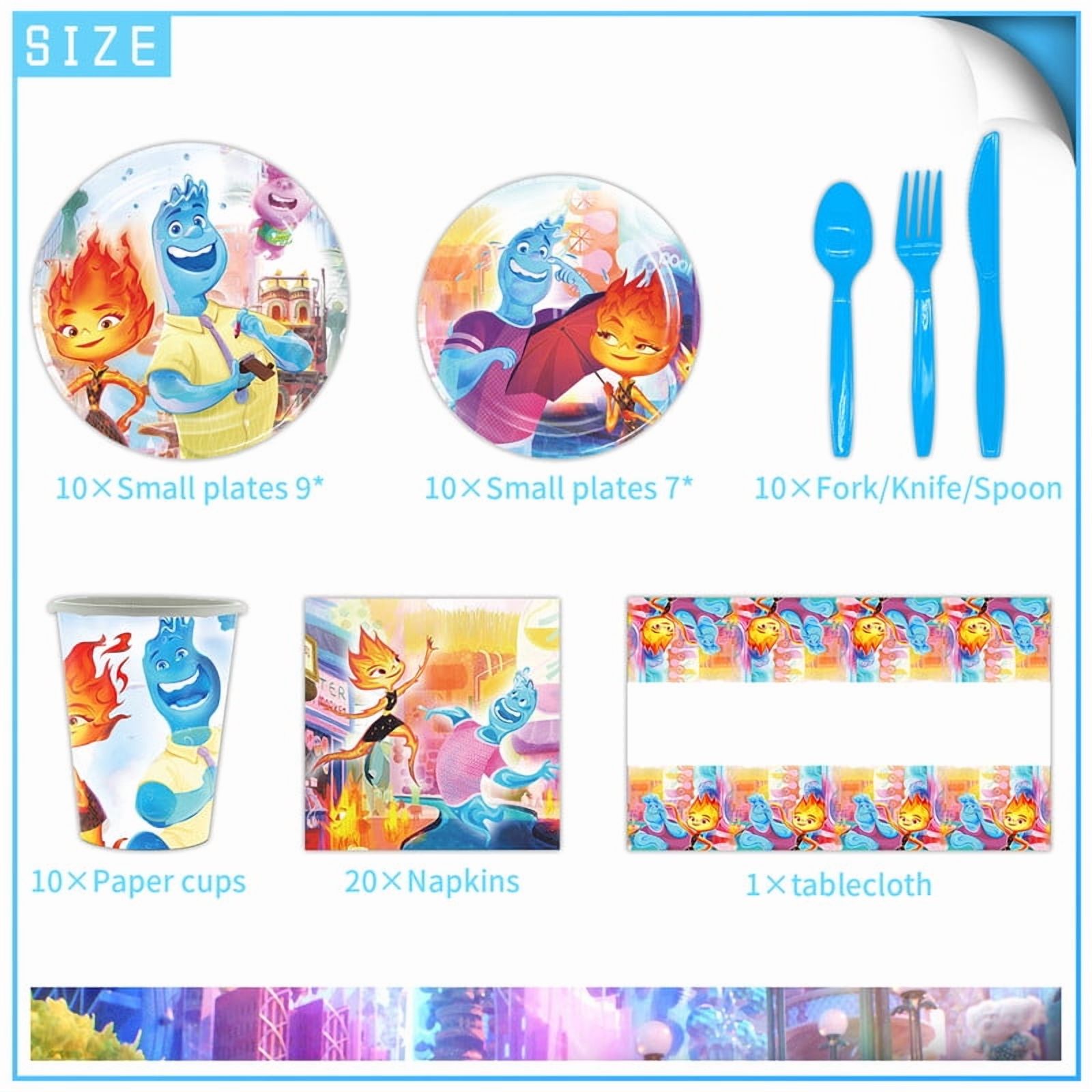 Elemental Party Tableware Set Plates Cup Kit Birthday Supplies Decorations Disposable Dinnerware
